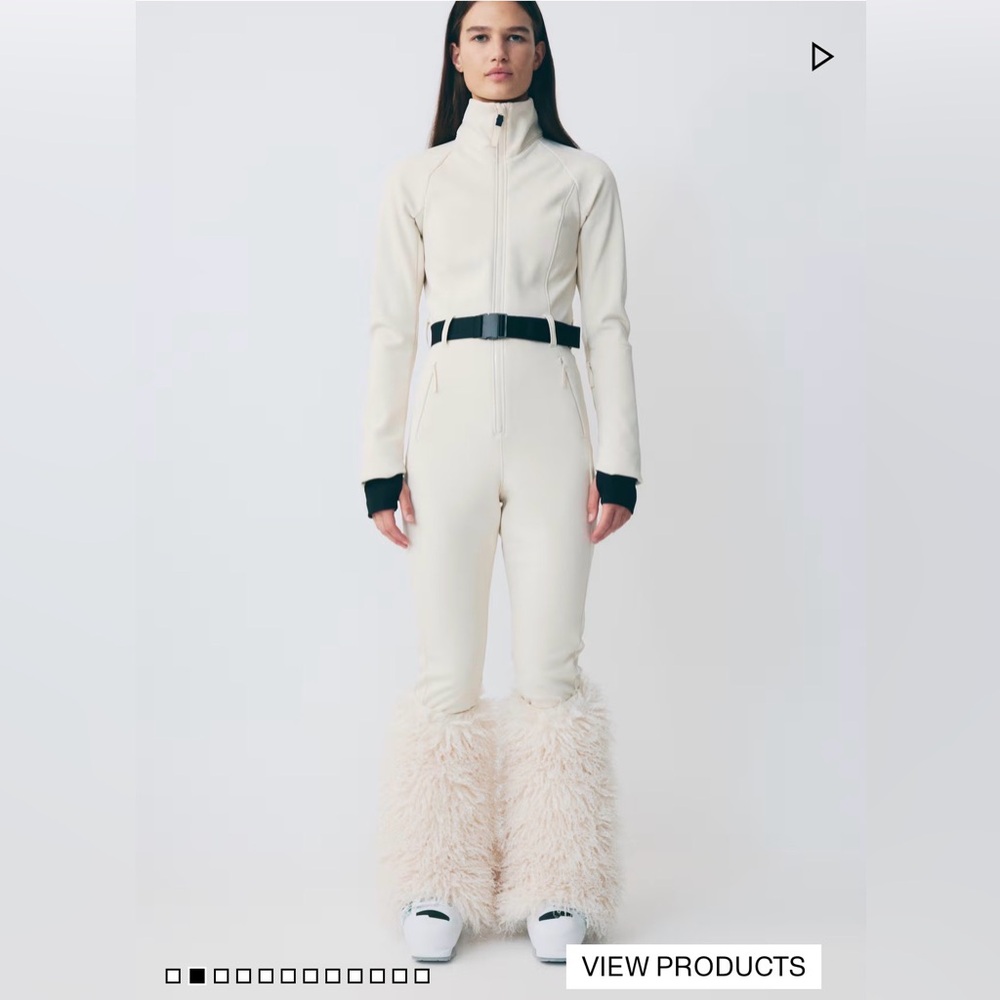 NWT 🏂 H&M Cream Ski Suit, Snowsuit, 170$ SOLDOUT in store & online